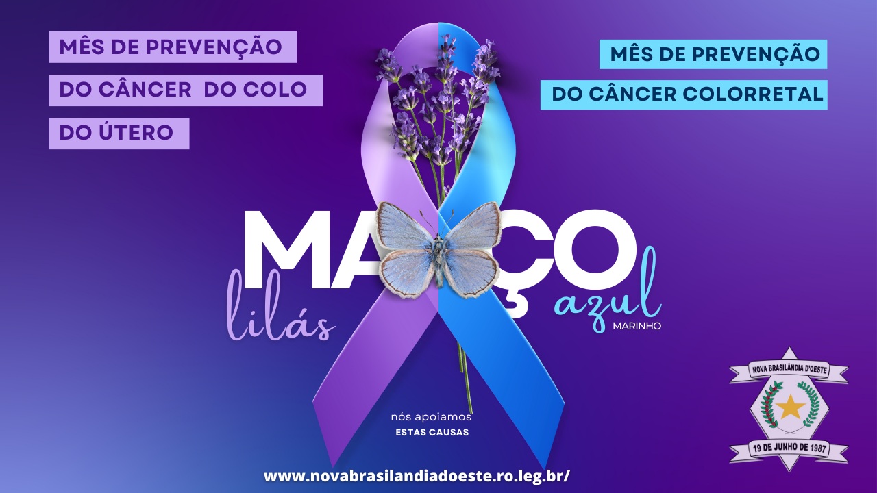 MARÇO LILÁS E AZUL-MARINHO