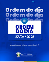 Ordem do dia para 13ª sessão ordinária de 2026.
