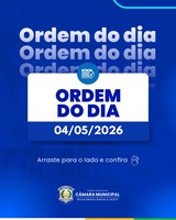 Ordem do dia para 14 ª Sessão Ordinária de 2026