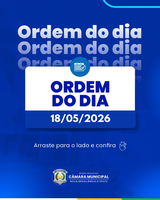 Ordem do dia para 16ª sessão ordinária de 2026.