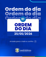 Ordem do dia para 17ª sessão ordinária de 2026.
