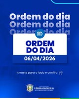 Ordem do dia para a 10ª Sessão Ordinária de 2026